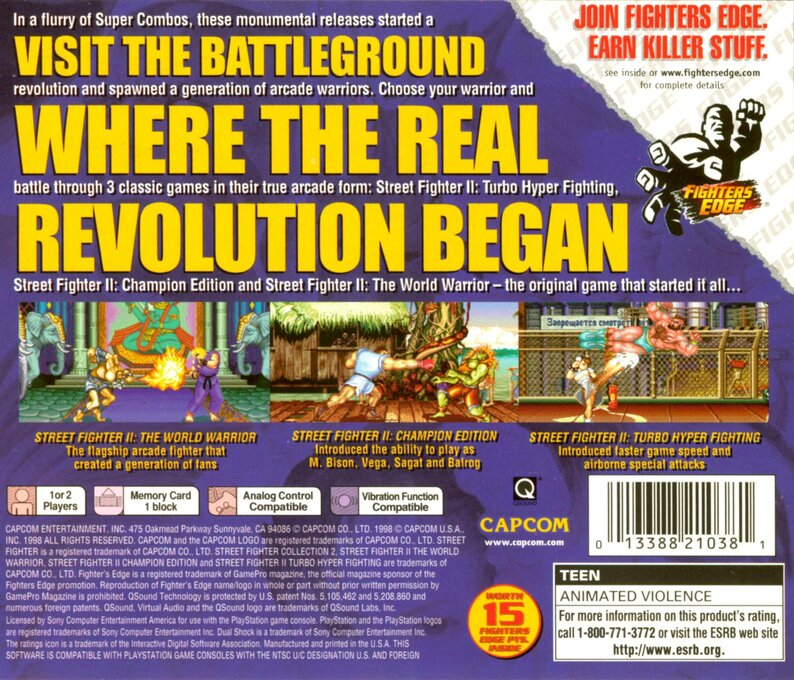 Street Fighter Collection 2 — Box back