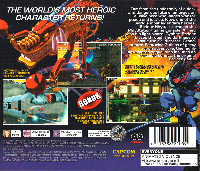 Strider — Box back