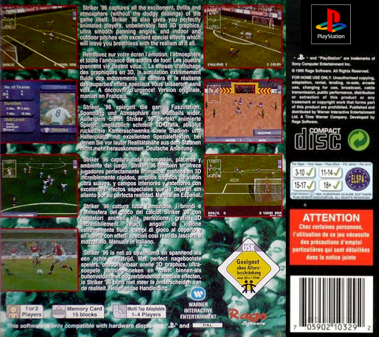 Striker 96 — Box back