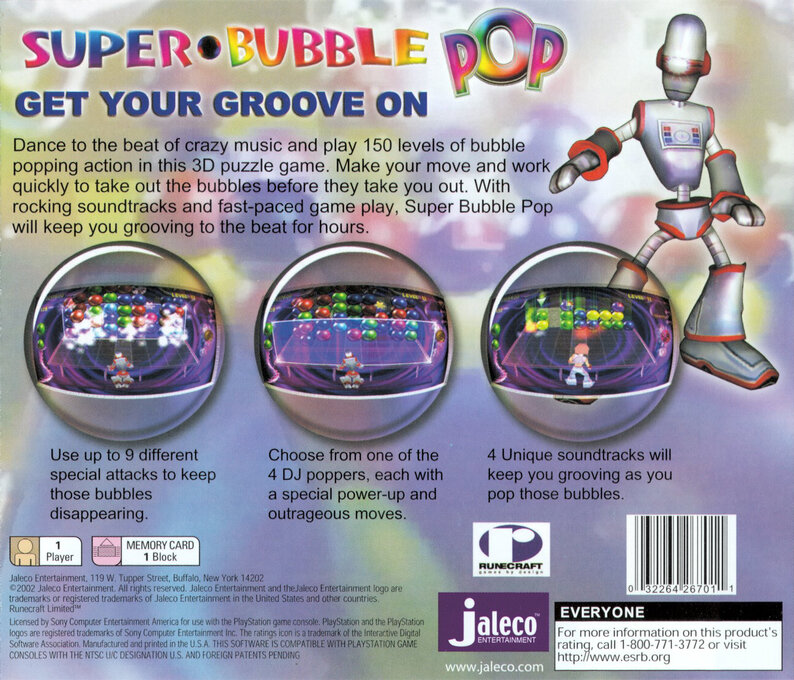 Super Bubble Pop — Box back
