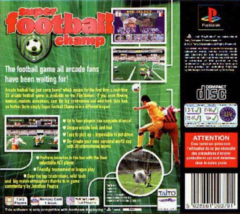 Super Football Champ — Box back