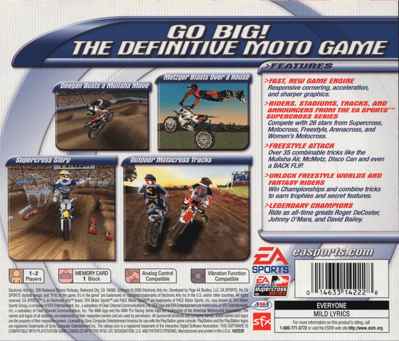 Supercross — Box back