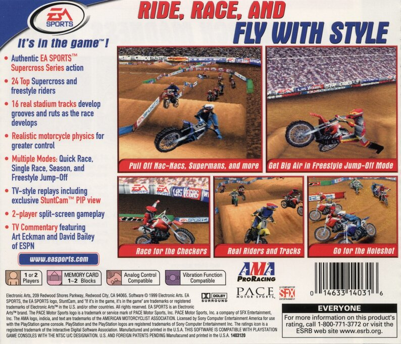 Supercross 2000 — Box back
