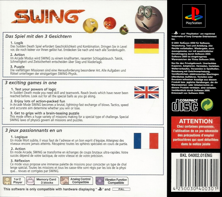 Swing — Box back
