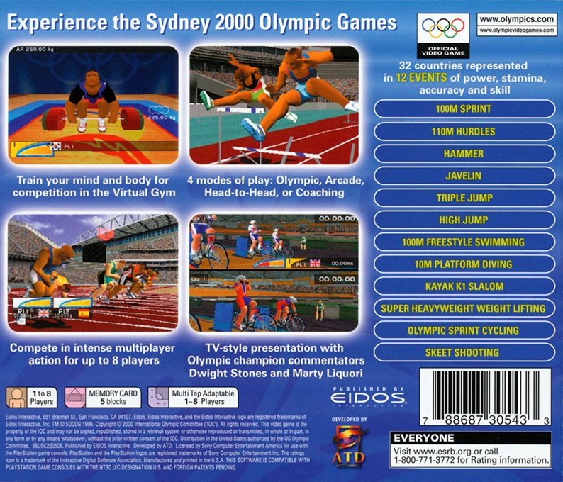 Sydney 2000 — Box back