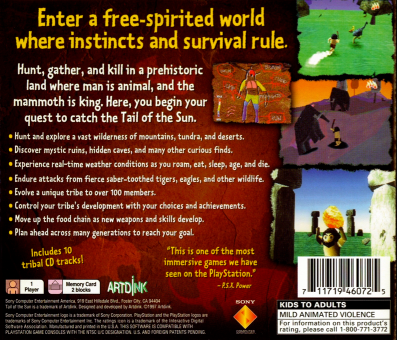 Tail of the Sun — Box back