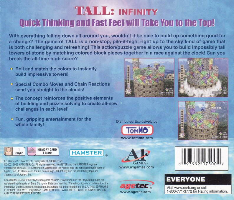 Tall : Infinity — Box back