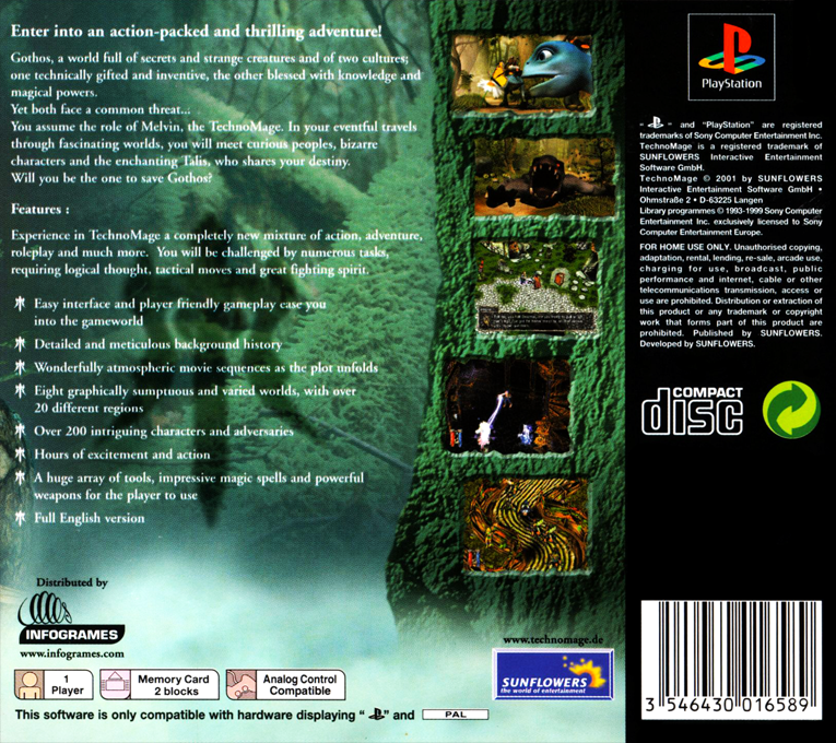 TechnoMage : Return of Eternity — Box back