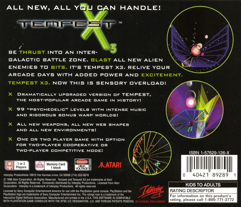 Tempest X3 — Box back