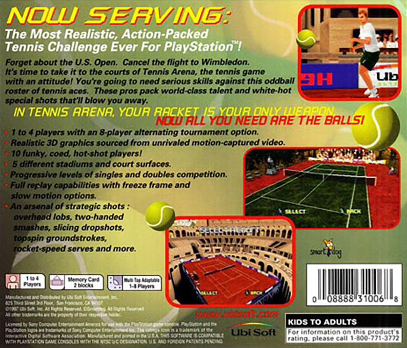 Tennis Arena — Box back