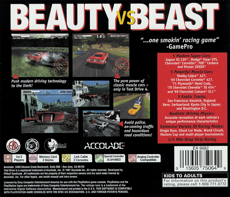 Test Drive 4 — Box back