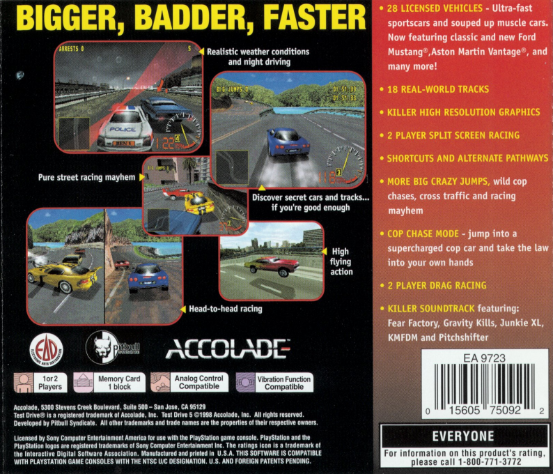 Test Drive 5 — Box back