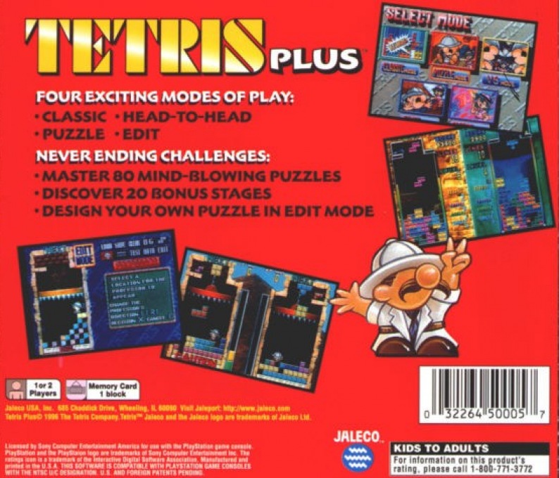 Tetris Plus — Box back