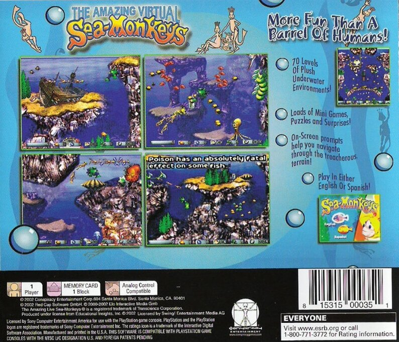 The Amazing Virtual Sea-Monkeys — Box back