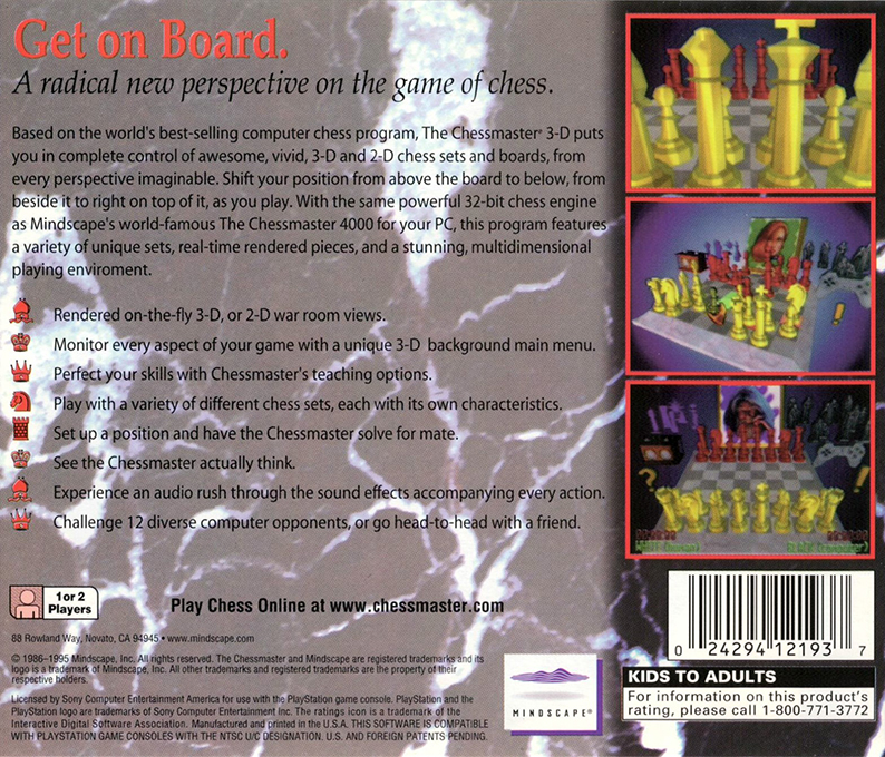 The Chessmaster 3-D — Box back
