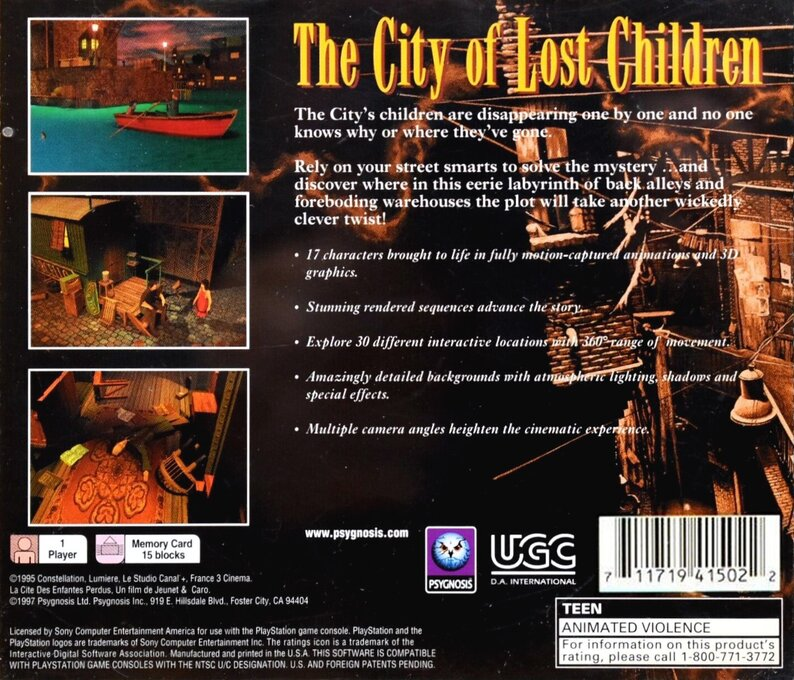 The City of Lost Children — Box back