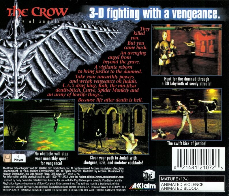 The Crow : City of Angels — Box back