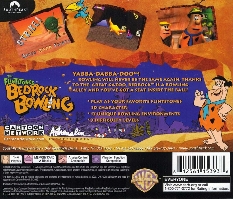 The Flintstones : Bedrock Bowling — Box back
