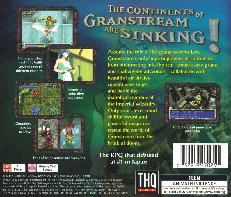 The Granstream Saga — Box back