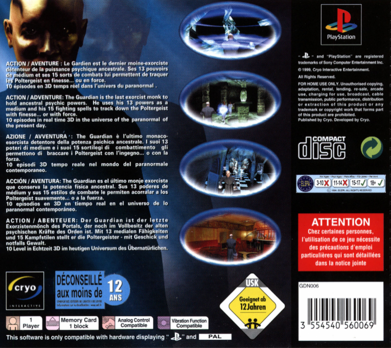 The Guardian of Darkness — Box back