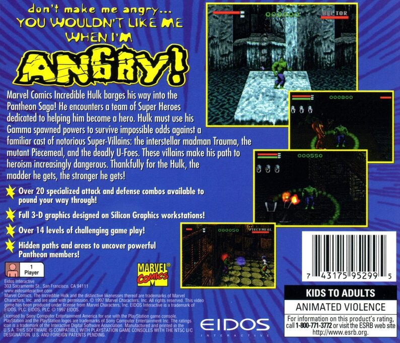 The Incredible Hulk : The Pantheon Saga — Box back