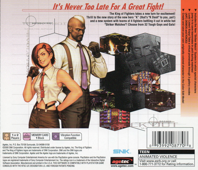 The King of Fighters '99 — Box back