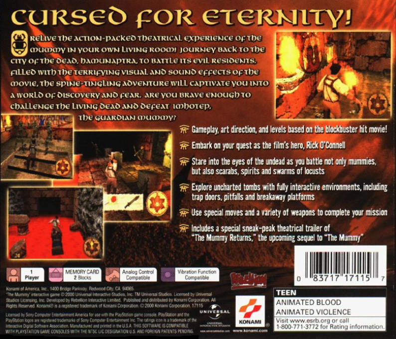 The Mummy — Box back