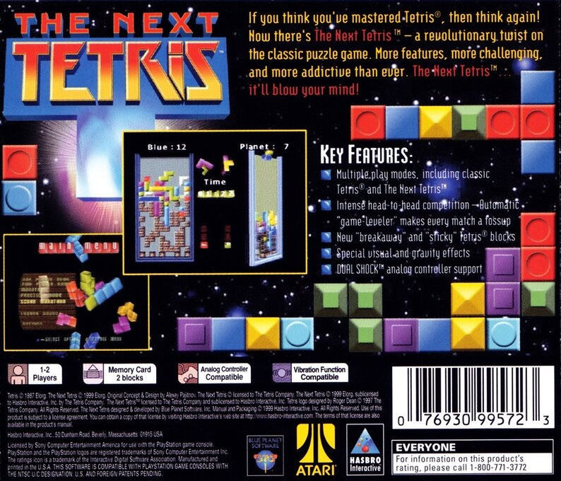 The Next Tetris — Box back