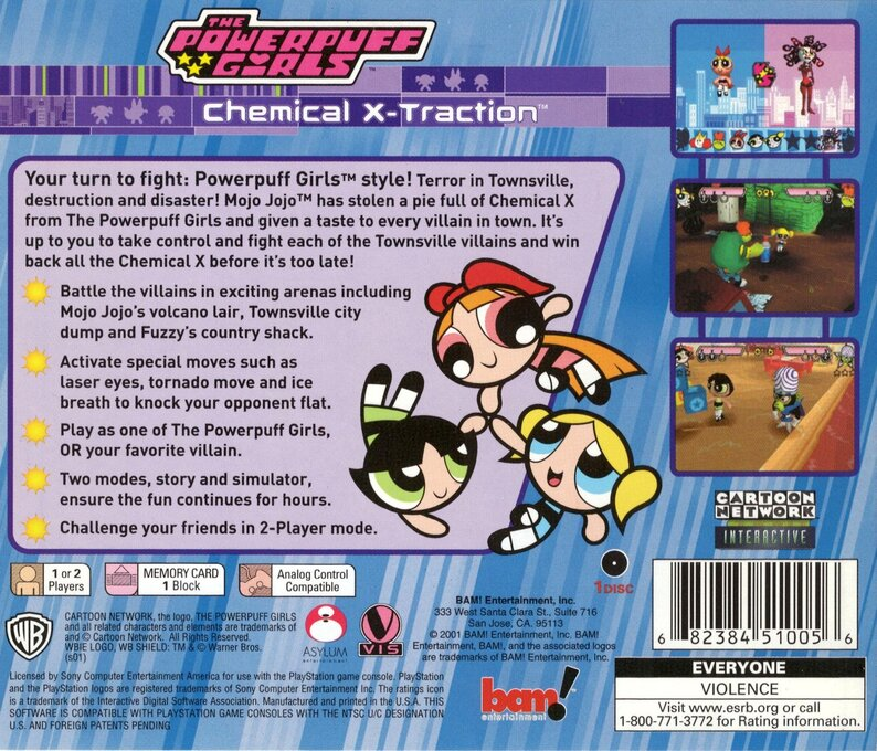 The Powerpuff Girls : Chemical X-Traction — Box back