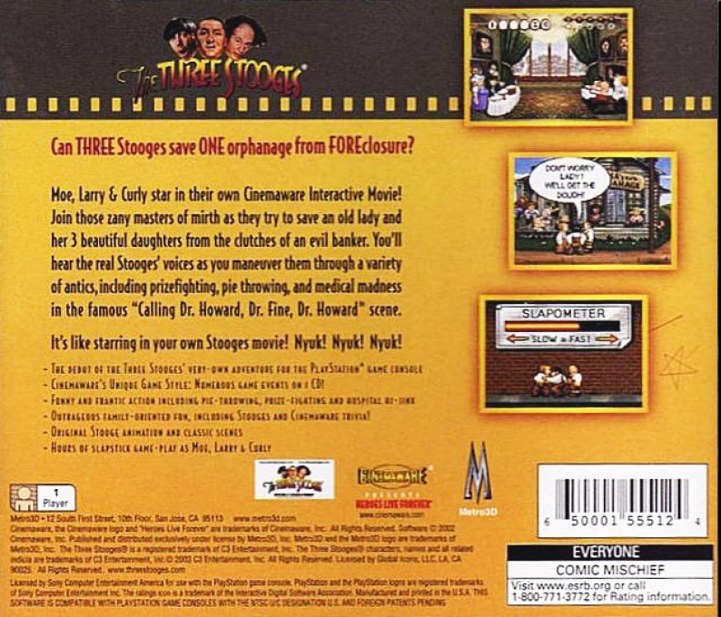 The Three Stooges — Box back