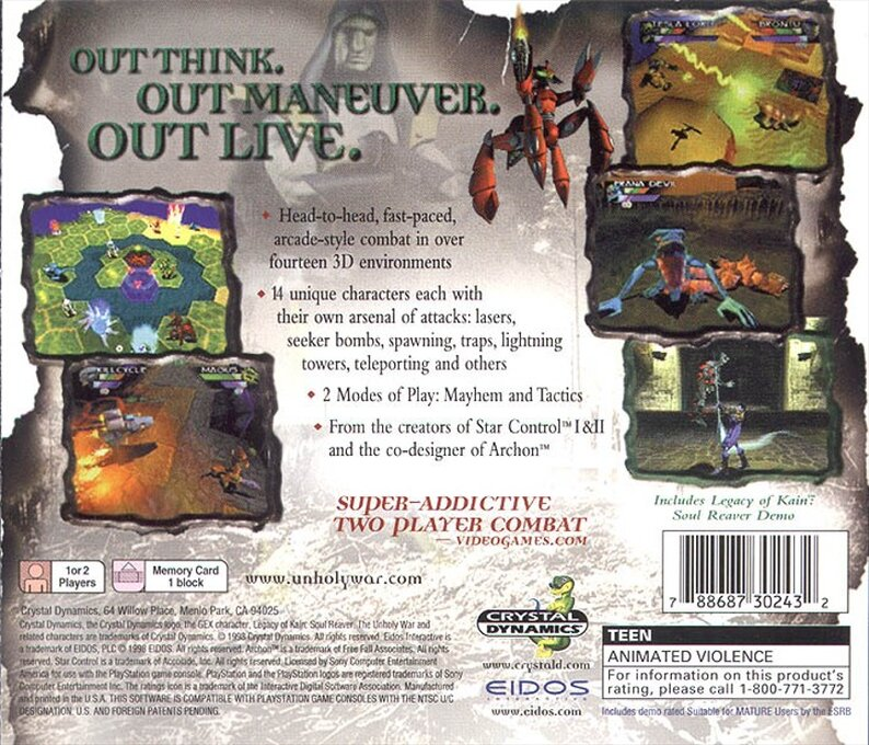 The Unholy War — Box back