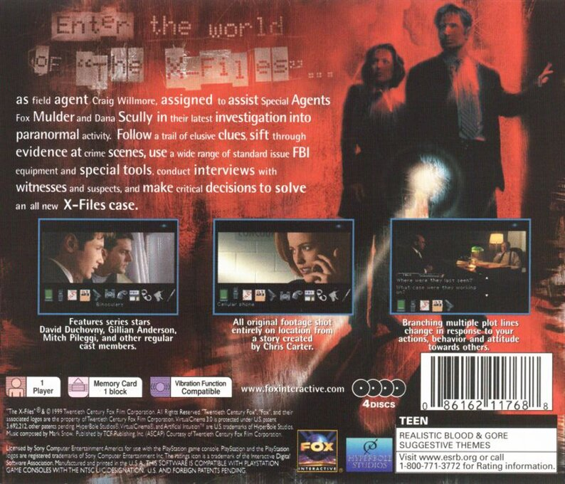 The X-Files — Box back
