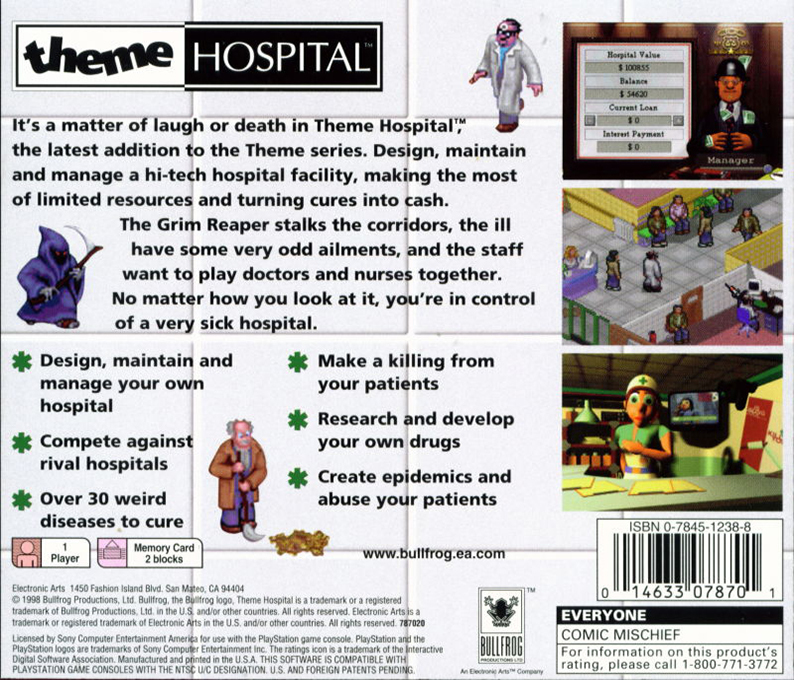 Theme Hospital — Box back