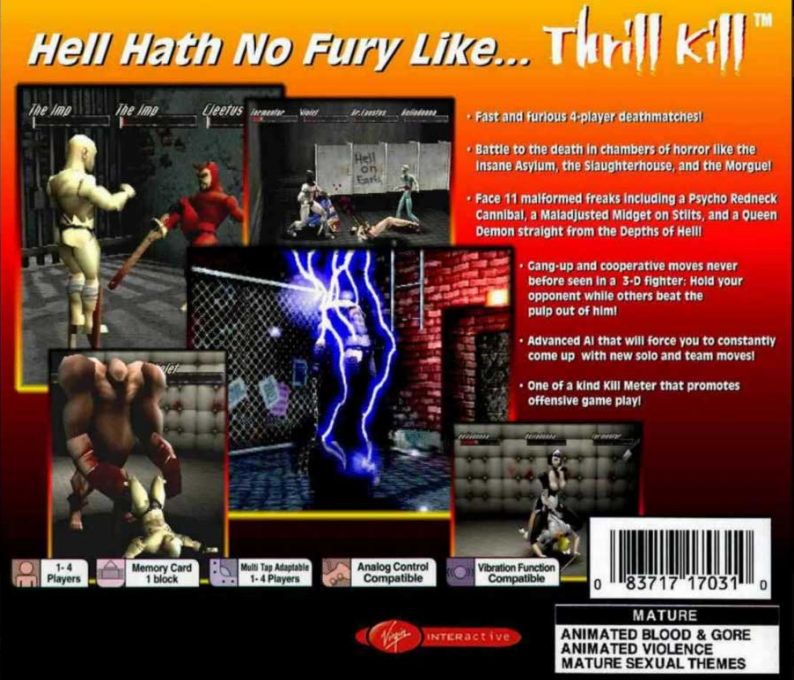 Thrill Kill — Box back