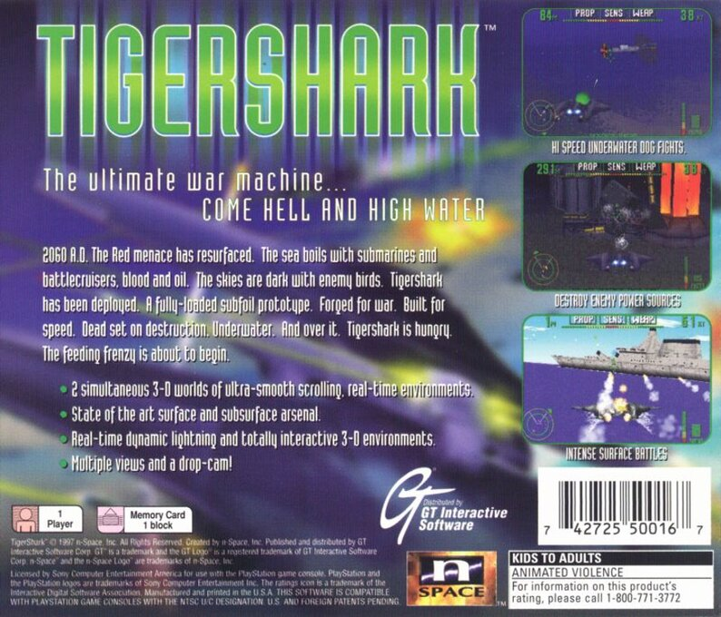 Tigershark — Box back