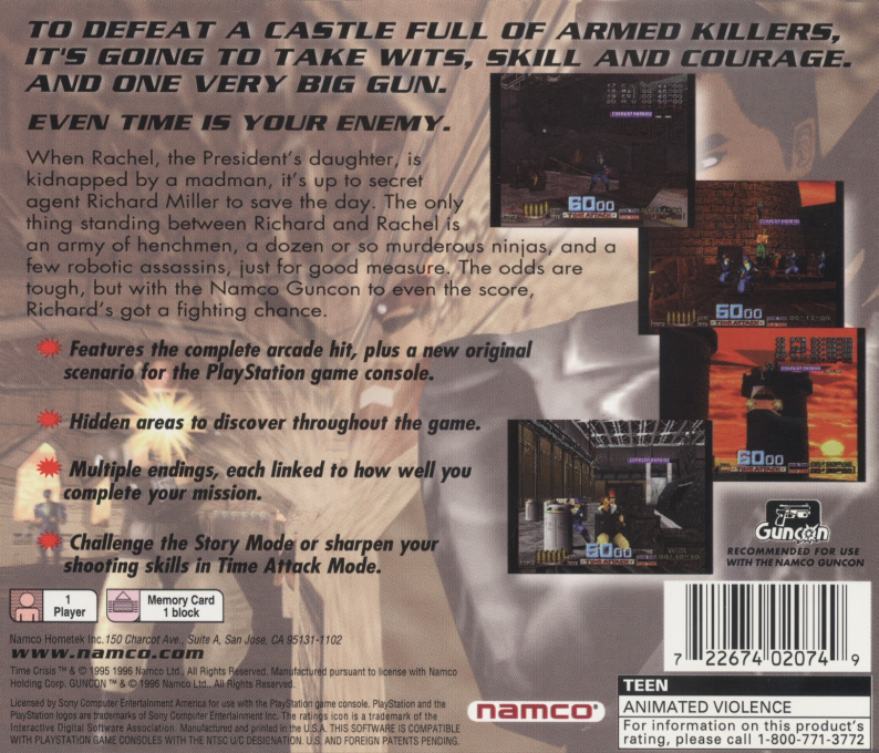 Time Crisis — Box back