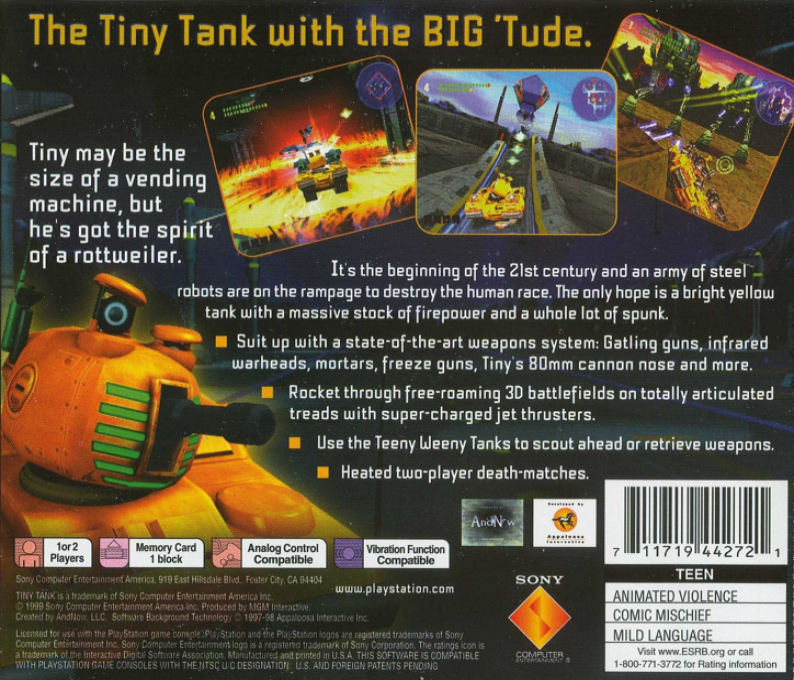 Tiny Tank — Box back