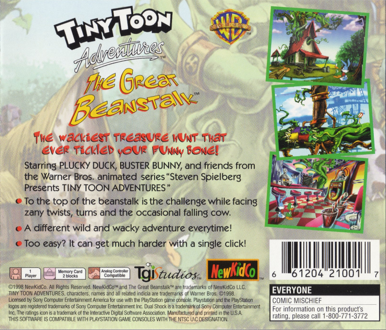 Tiny Toon Adventures : The Great Beanstalk — Box back