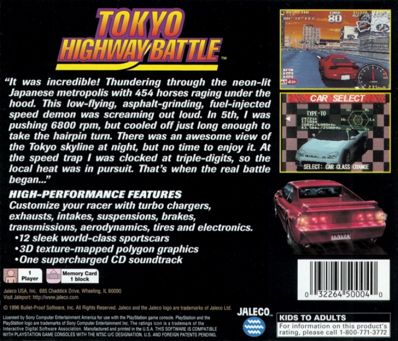 Tokyo Highway Battle — Box back