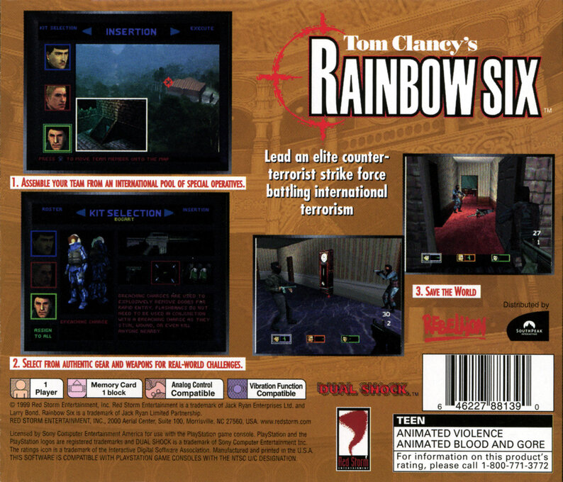 Tom Clancy's Rainbow Six — Box back