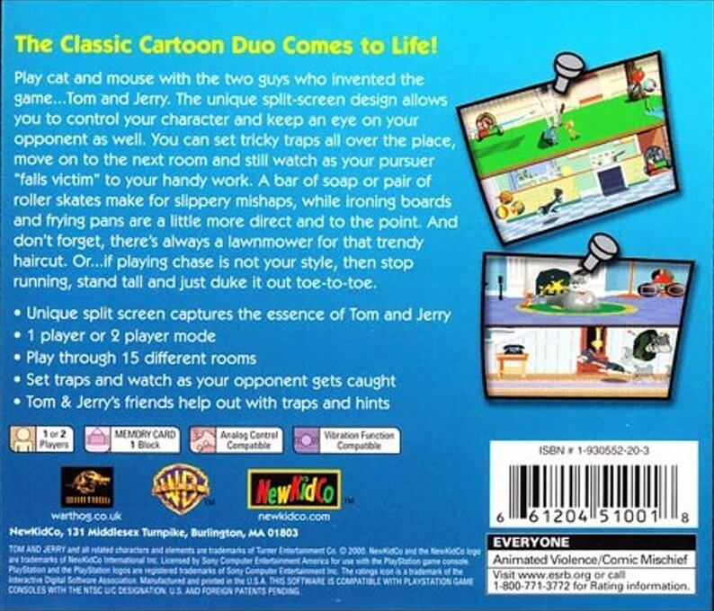 Tom and Jerry in House Trap — Box back