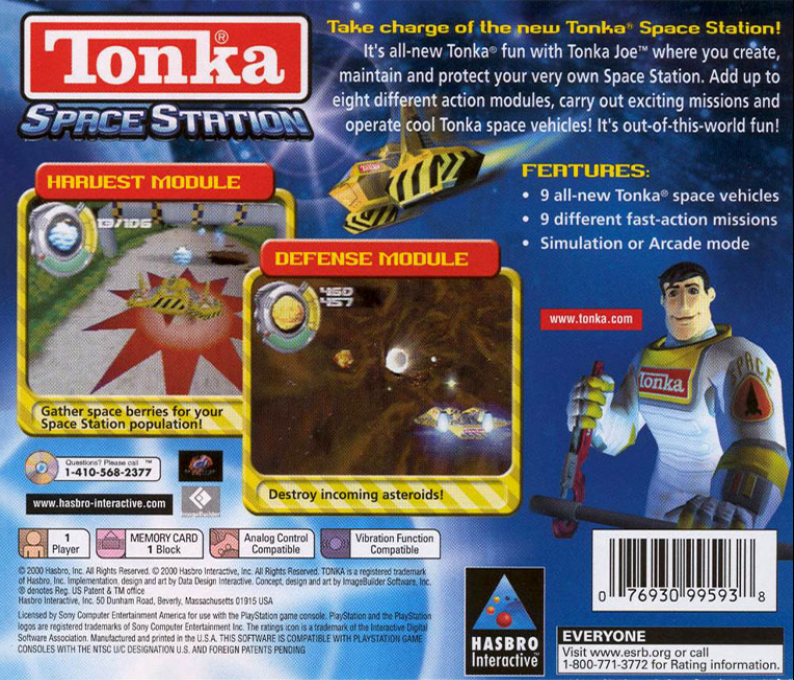 Tonka Space Station — Box back