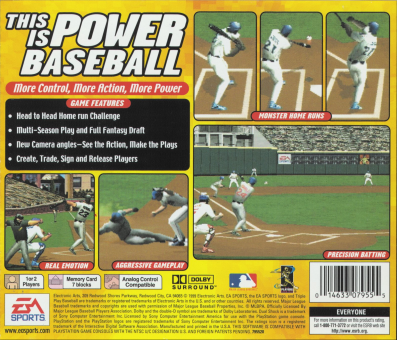 Triple Play 2000 — Box back