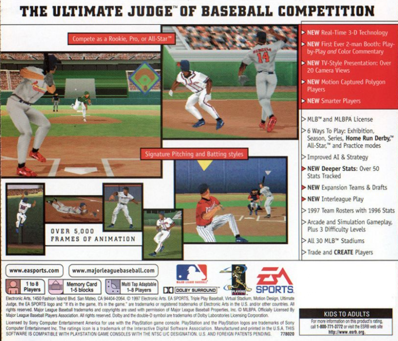 Triple Play 98 — Box back