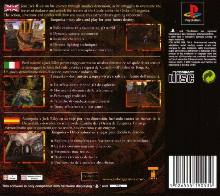 Tunguska : Legend of Faith — Box back