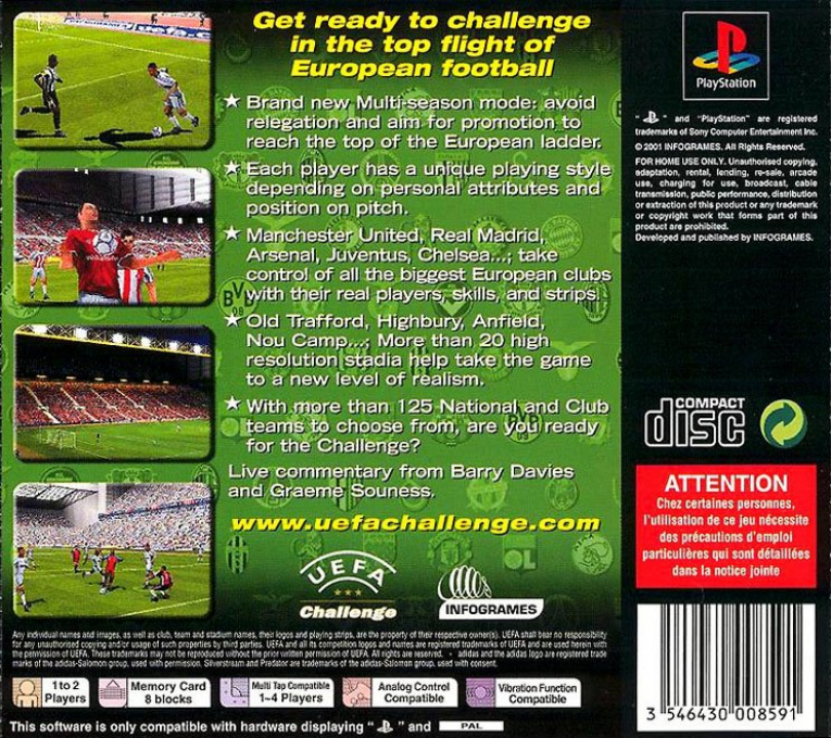 UEFA Challenge — Box back