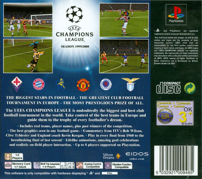 UEFA Champions League : Season 1999-2000 — Box back