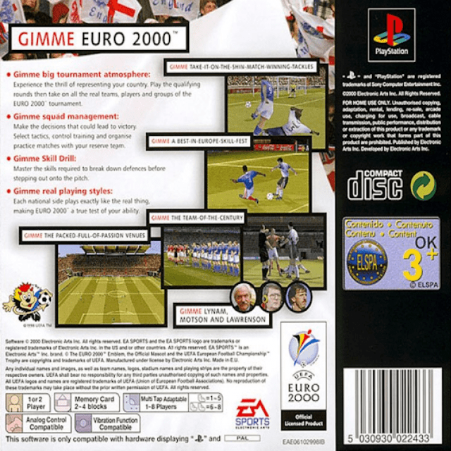 UEFA Euro 2000 — Box back