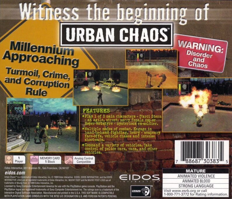Urban Chaos — Box back