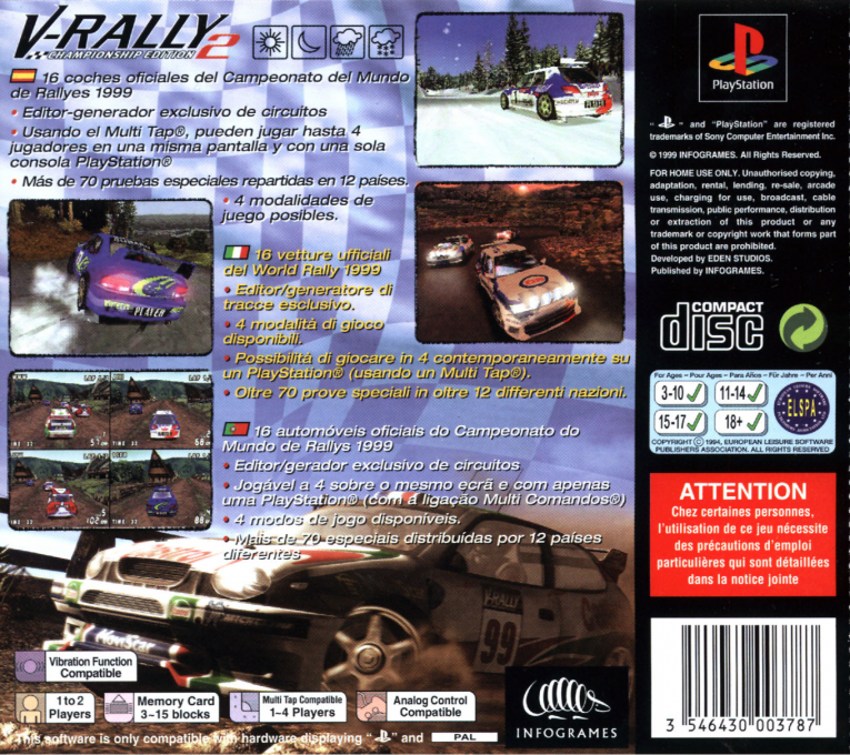 V-Rally : Championship Edition 2 — Box back